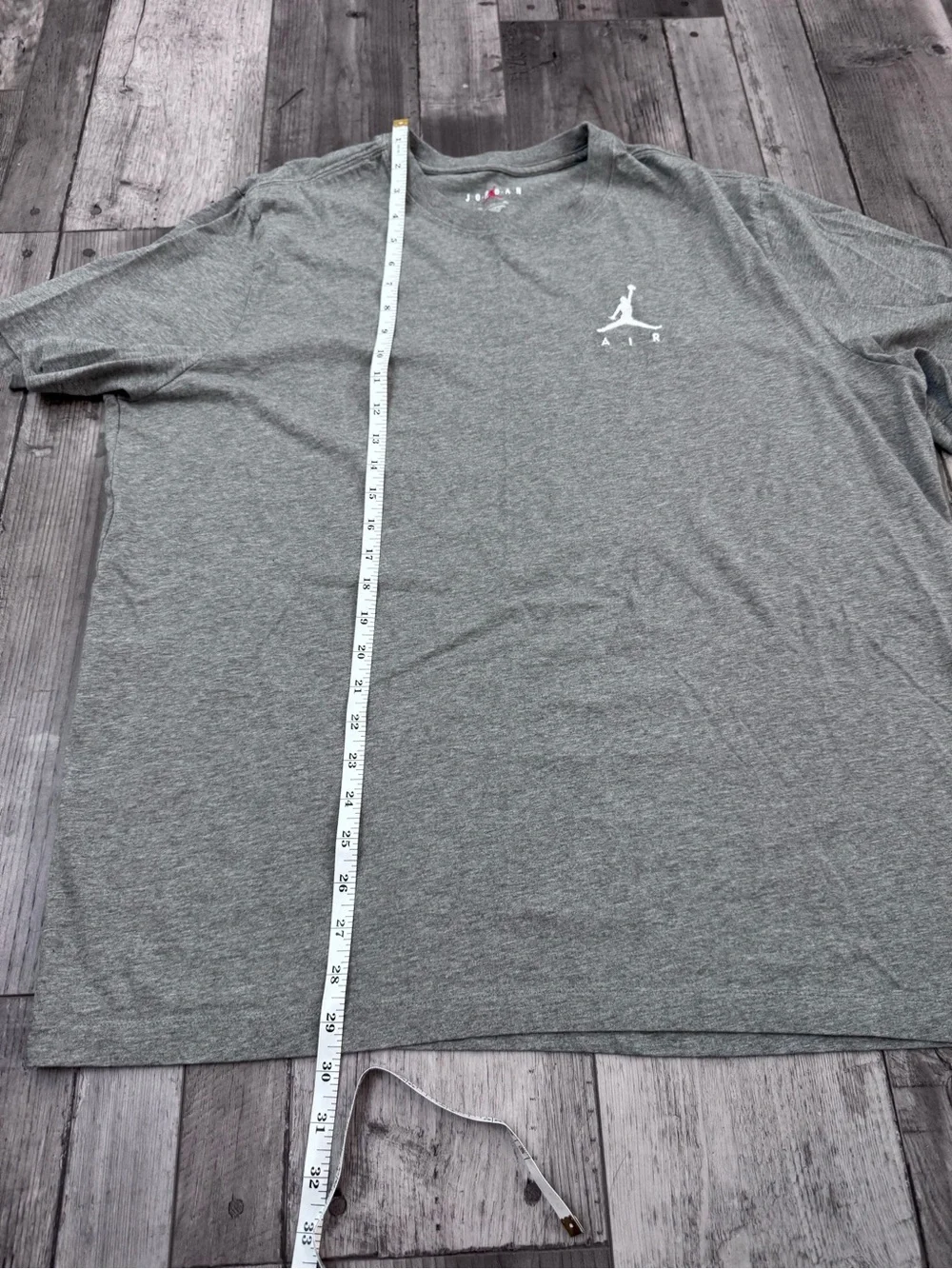 Nike Jordan Jumpman Air Men XL T-Shirt Gray Heather Embroidered Tee AH5296-091